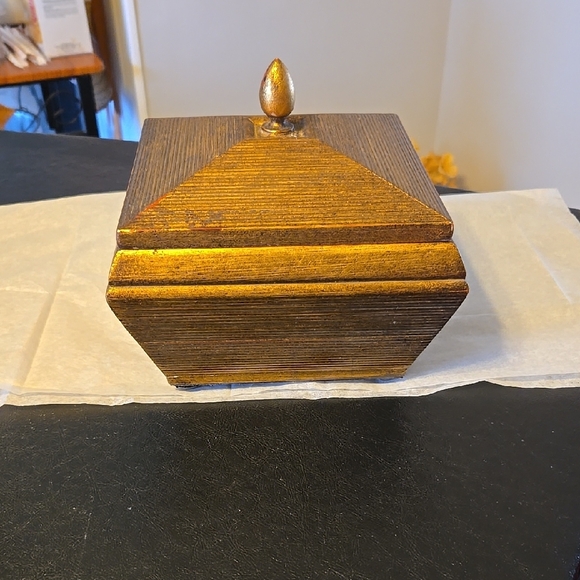 Source Unknown Other - Gold and Brown Decorative Box